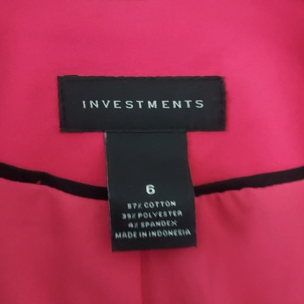 INVESTMENTS Fuschia Pink Pant Suit Size 6 Jacket, Size 8 Pants -Used - Picture 3 of 8